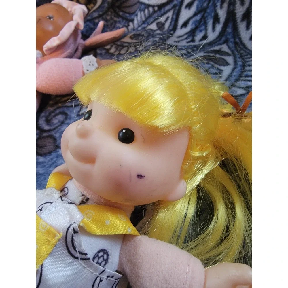 Fisher-Price Smiley Kids Doll Blonde Hair Yellow Outfit 2000 Mattel‎ Vintage